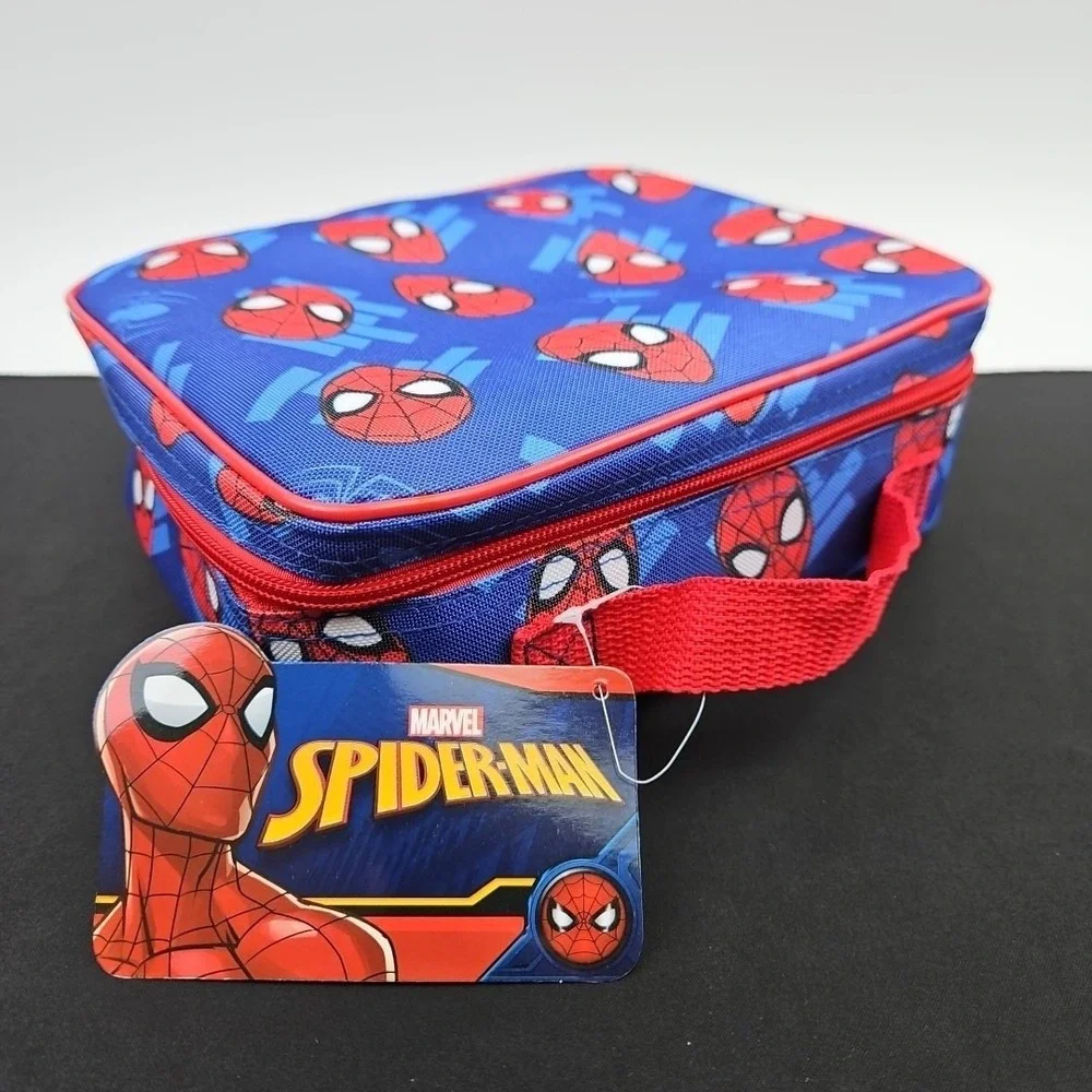 Spider-Man School Lunchbox Insulated Lunch Tote Red‎ Blue Marvel Spidey New